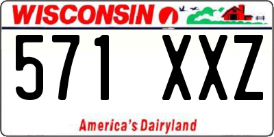 WI license plate 571XXZ