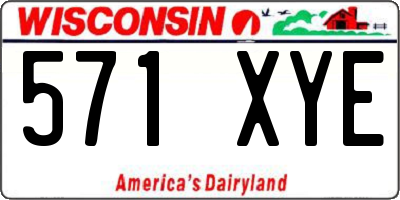 WI license plate 571XYE
