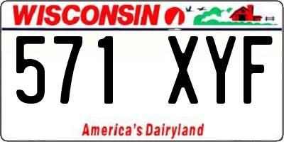 WI license plate 571XYF