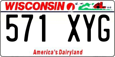 WI license plate 571XYG
