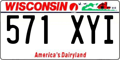 WI license plate 571XYI