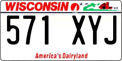 WI license plate 571XYJ