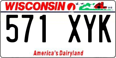 WI license plate 571XYK