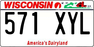 WI license plate 571XYL
