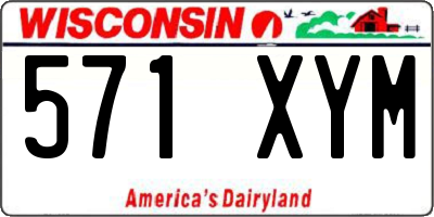 WI license plate 571XYM