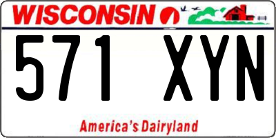 WI license plate 571XYN