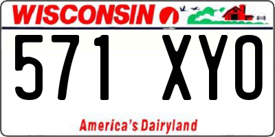 WI license plate 571XYO