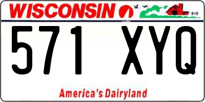 WI license plate 571XYQ