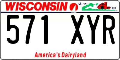 WI license plate 571XYR