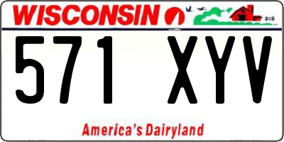 WI license plate 571XYV