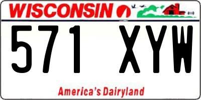 WI license plate 571XYW