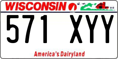WI license plate 571XYY