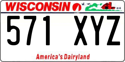 WI license plate 571XYZ