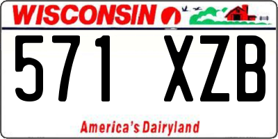 WI license plate 571XZB