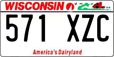 WI license plate 571XZC