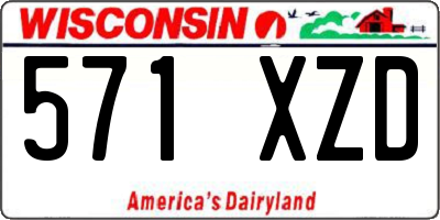 WI license plate 571XZD