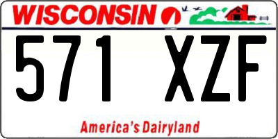 WI license plate 571XZF