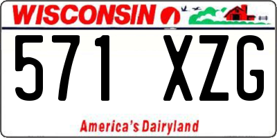 WI license plate 571XZG