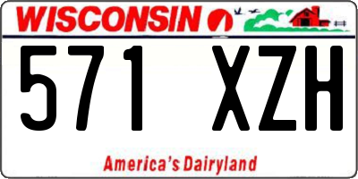 WI license plate 571XZH