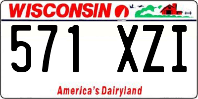 WI license plate 571XZI
