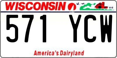 WI license plate 571YCW