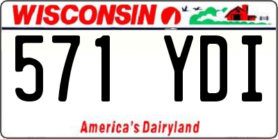 WI license plate 571YDI
