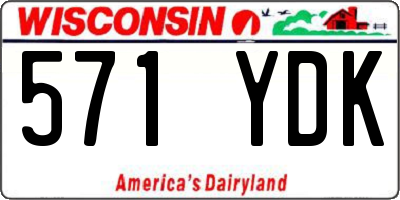 WI license plate 571YDK