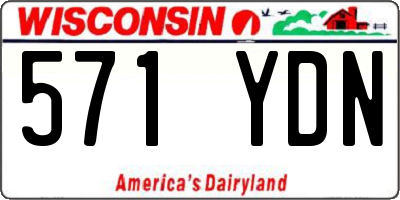 WI license plate 571YDN