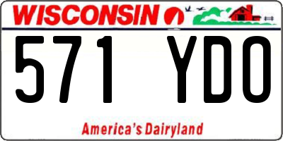 WI license plate 571YDO