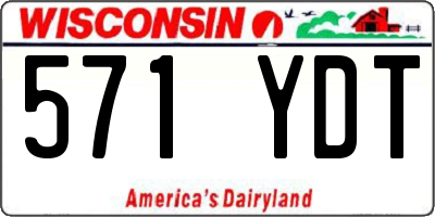 WI license plate 571YDT