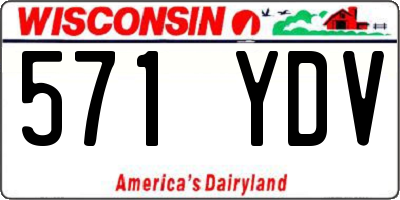 WI license plate 571YDV