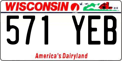 WI license plate 571YEB