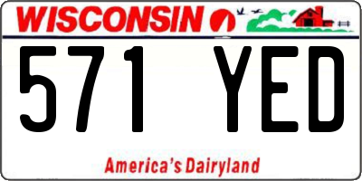 WI license plate 571YED