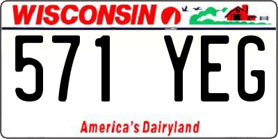 WI license plate 571YEG