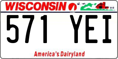 WI license plate 571YEI