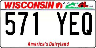 WI license plate 571YEQ