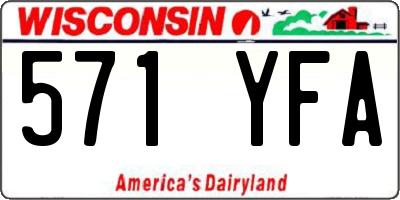 WI license plate 571YFA
