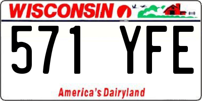 WI license plate 571YFE