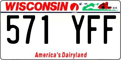 WI license plate 571YFF