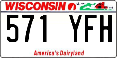WI license plate 571YFH