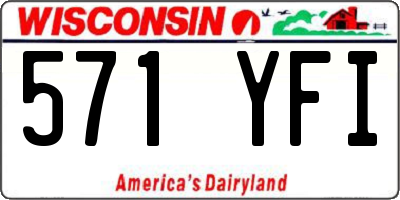 WI license plate 571YFI