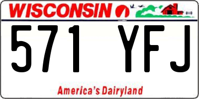 WI license plate 571YFJ