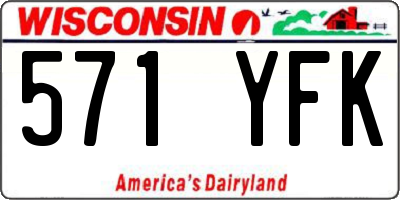 WI license plate 571YFK