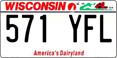WI license plate 571YFL