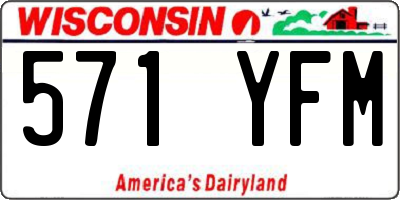 WI license plate 571YFM