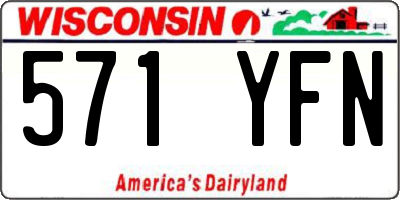 WI license plate 571YFN
