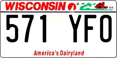 WI license plate 571YFO