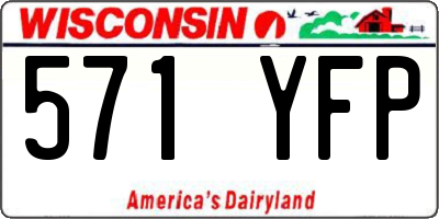 WI license plate 571YFP