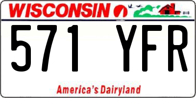 WI license plate 571YFR