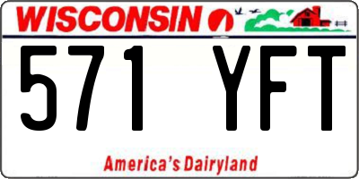 WI license plate 571YFT